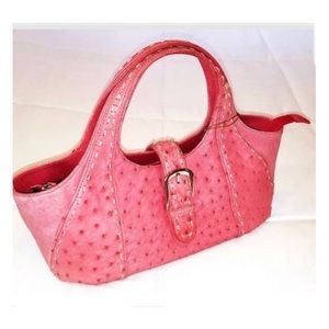 VINTAGE OSTRICH LEATHER HANDBAG